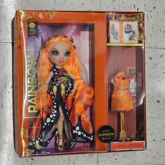 Rainbow High Project Rainbow Runway Fantastic Fashion Poppy Rowan (Orange) Doll